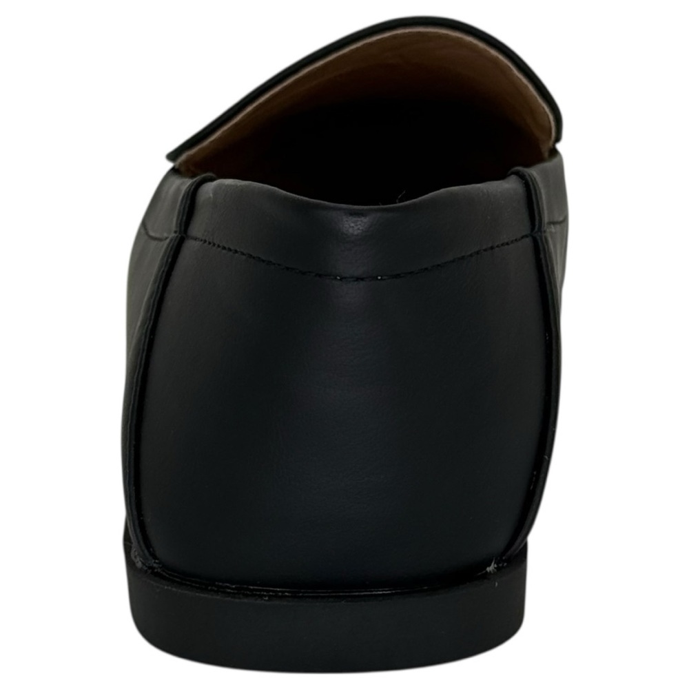 Journee Collection Corinne Black Faux Leather Womens Flats Loafers Size 7M - Picture 4 of 12